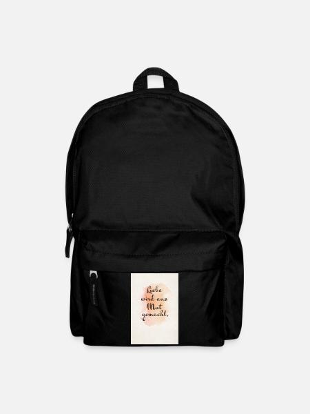 Love Is Made Of Courage – Watercolor Poster - Backpack - black