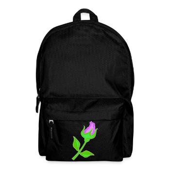Rose in a purple shade - Backpack - black - Front