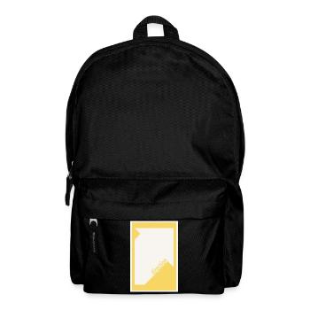 Direction Poster Yellow – Bold Minimal Art - Backpack - black - Front