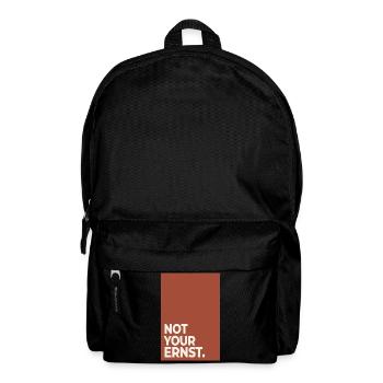Not Your Ernst – Art minimaliste en terre cuite - Sac à dos - noir - Devant
