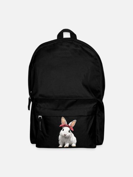 Hase Kaninchen Schleife - Rucksack - Schwarz