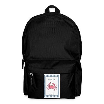 Le Crabe Club French Crab Poster - Backpack - black - Front