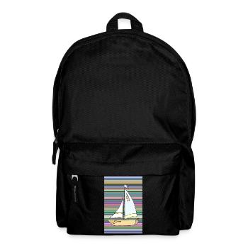Segelboot - Rucksack - Schwarz - Vorne