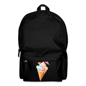 Herz Eis in Waffel Illustration  - Backpack - black - Front