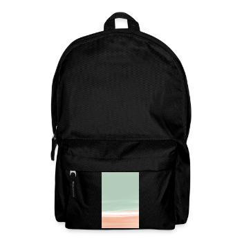 Green orange block - customizable - Backpack - black - Front