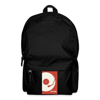 Drop The Needle Vinyl DJ Retro Music Design - Backpack - black - Front