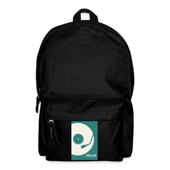 Vinyl Life Plattenspieler Retro Musik Design - Rucksack - Schwarz - Vorne