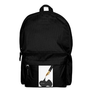 Let it flow Poster Fountain Pen Ink Minimal Art - Backpack - black - Front