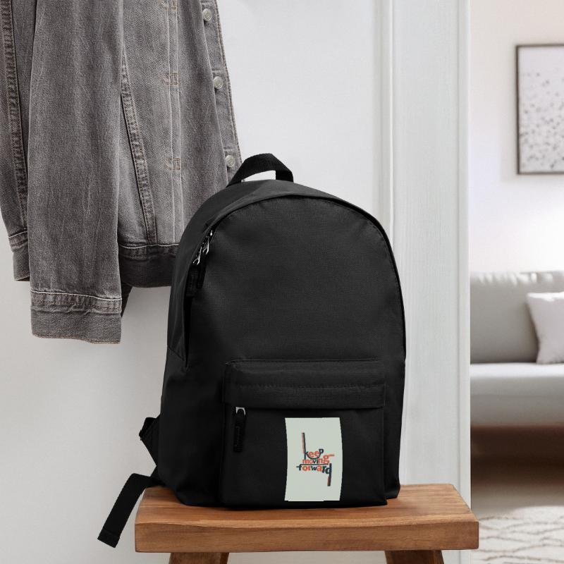 Keep Moving Forward Minimal Typography Backpack