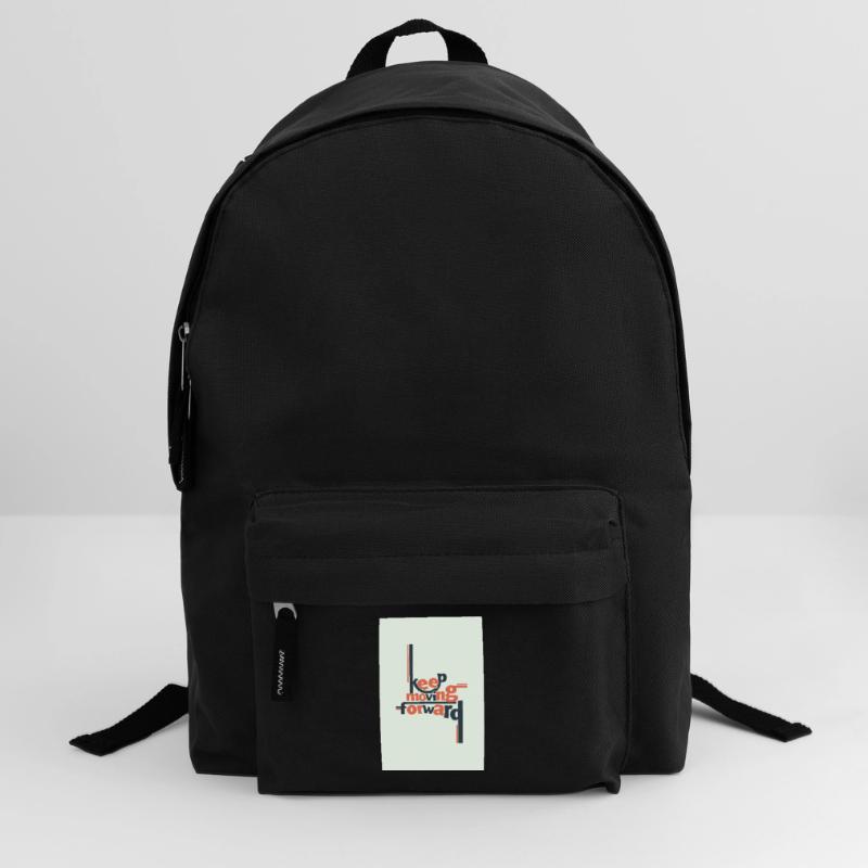 Keep Moving Forward Minimal Typography Backpack
