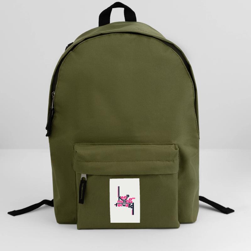 Keep Moving Forward Bold Statement Pink Rucksack