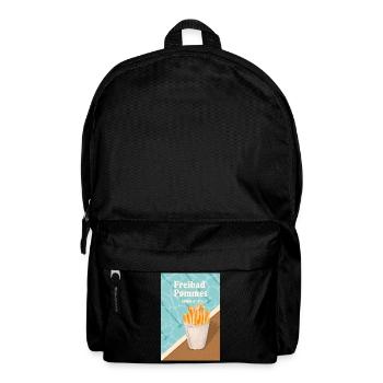 Freibad Pommes Sommer 90s Retro Design - Rucksack - Schwarz - Vorne