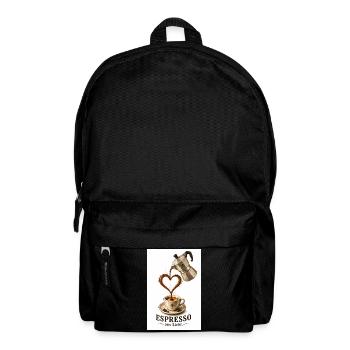 EspressoHerz aus Liebe - Rucksack - Schwarz - Vorne