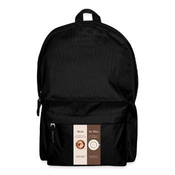 Mocha vs Flat White Coffee Poster - Rucksack - Schwarz - Vorne
