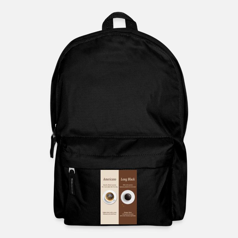 Americano vs Long Black Kaffee Poster - Rucksack - Schwarz