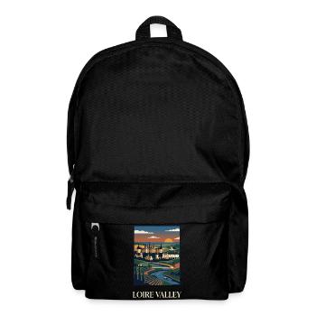Loire Valley Sunset Château Panorama - Backpack - black - Front