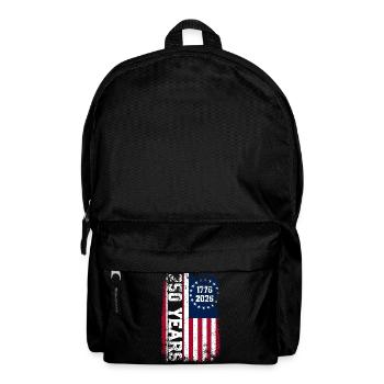 Style rouille du drapeau américain 1776–2026 - Sac à dos - noir - Devant