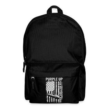 Purple for Military Kids (Subcategory Military Kid) - Backpack - black - Front