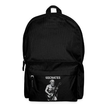 Socrates playing Rock Guitar - Backpack - black - Front