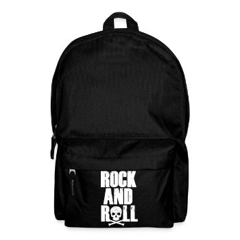 Rock and Roll Skull Typography - Backpack - black - Front