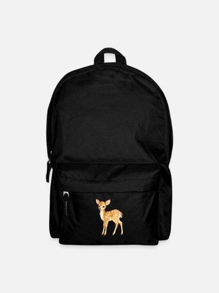 Fawn with heart pattern - Backpack - black