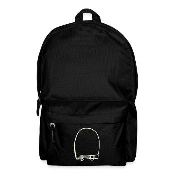 Weiße Kappe - Rucksack - Schwarz - Vorne