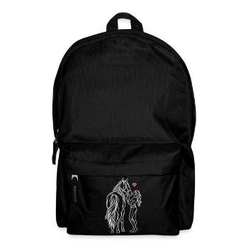 Pferd Mädchen Reiten Pony Reiterin - Rucksack - Schwarz - Vorne