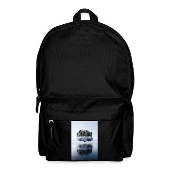 Spiegelung der gefrorenen Insel - Rucksack - Schwarz - Vorne