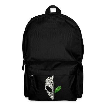 Alien Kalligramm – Halber Grey Kopf - Rucksack - Schwarz - Vorne
