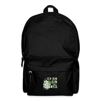 Ich bin Gin und weg - Rucksack - Schwarz - Vorne