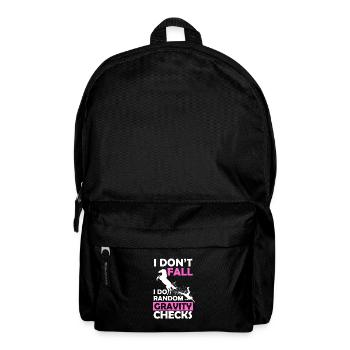 Reitsport Pferdesport Voltigieren Springreiten - Rucksack - Schwarz - Vorne