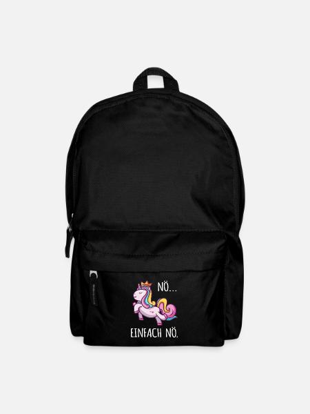 Einhorn lustig Diva Zicke Mädchen arrogant Fun Nö - Rucksack - Schwarz
