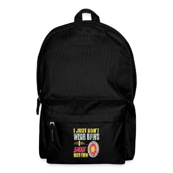 Je ne porte pas seulement des arcs, je tire avec eux - Sac à dos - noir - Devant