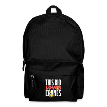 Ce gamin aime les grues drôle de construction lourde - Sac à dos - noir - Devant