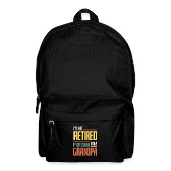 Pensionierter Opa lustiger Vatertags-Profi - Rucksack - Schwarz - Vorne