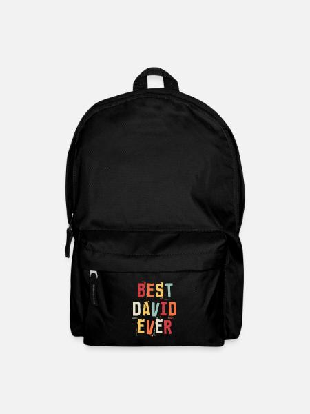 Bester David Ever Retro Vorname Text Spruch - Rucksack - Schwarz
