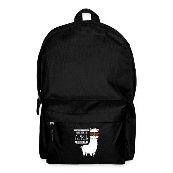 April Geburtstag Alpaka Spruch Lustig - Rucksack - Schwarz - Vorne