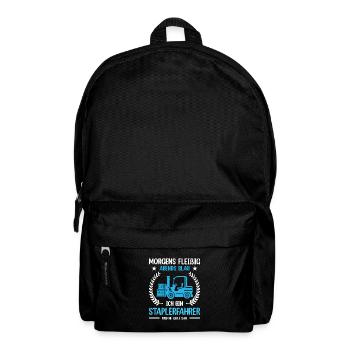 Lagerarbeiter Logistiker Stapler Staplerfahrer - Rucksack - Schwarz - Vorne