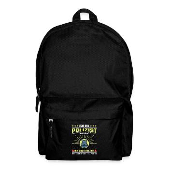Polizei Polizist Polizisten Polizeibeamter - Rucksack - Schwarz - Vorne