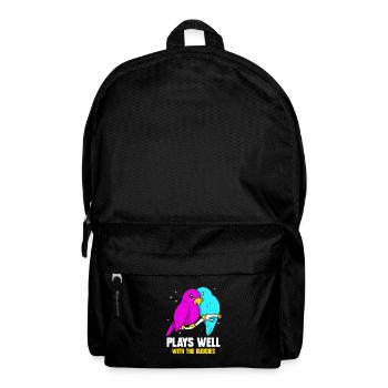 Plays well with the budgies - Rucksack - Schwarz - Vorne