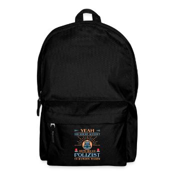 Polizei Polizist Polizisten Polizeibeamter - Rucksack - Schwarz - Vorne