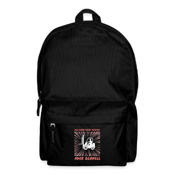 Lagerarbeiter Logistiker Stapler Staplerfahrer - Rucksack - Schwarz - Vorne