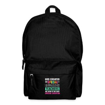 God created special education teachers - Rucksack - Schwarz - Vorne
