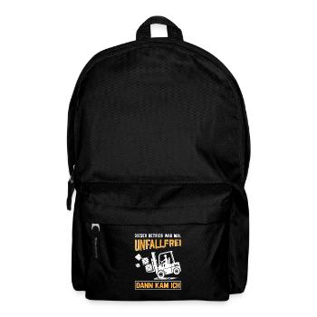 Lagerarbeiter Logistiker Stapler Staplerfahrer - Rucksack - Schwarz - Vorne