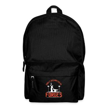 Easily distracted by forges - Rucksack - Schwarz - Vorne