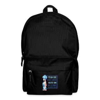 Heute bin ich ein Anime in kurzen Hosen - Rucksack - Schwarz - Vorne