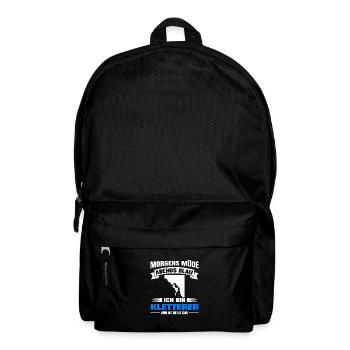 Morgens Müde Abends Blau Kletterer - Rucksack - Schwarz - Vorne