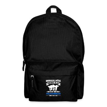 Morgens Müde Abends Blau Pilzsammler - Rucksack - Schwarz - Vorne