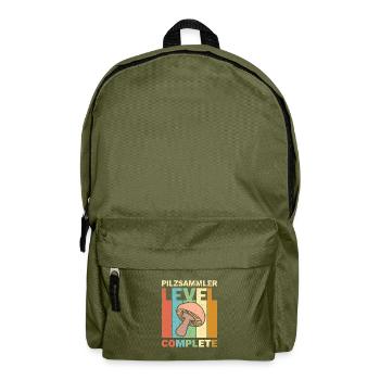 Pilzsammler Level Complete Retro - Rucksack - Olivgrün - Vorne