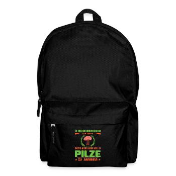 desto mehr liebe ich es Pilze zu sammeln - Rucksack - Schwarz - Vorne